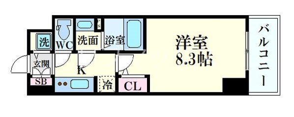 S-RESIDENCE江坂Lible（リーブル）の物件間取画像